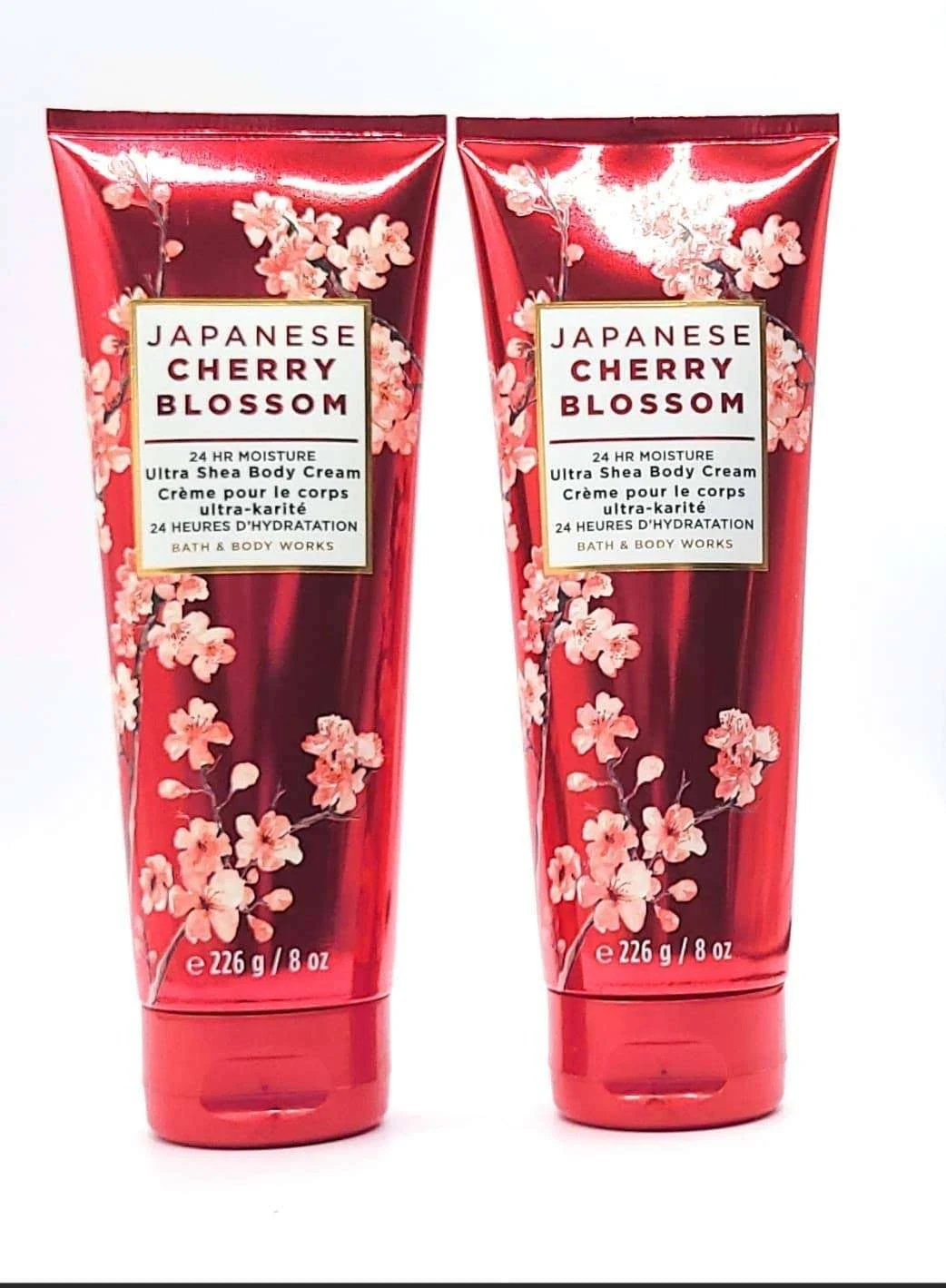 Bath & Body Works Fine Fragrance Mist & Ultra Shea Body Cream Japanese Cherry Blossom 2 Piece Set Full Size 8oz.