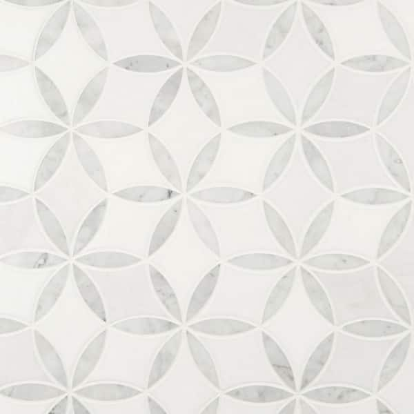 MSI SMOT-8MM-V3 9&#034; x 10&#034; Specialty Geometric Mosaic Floor and - La Fleur