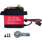 Miuzei 20KG Servo Motor High Torque RC Servo Metal Gear Waterproof for 1/6, 1/8, 1/10, 1/12 R/C Model DIY Car Robot, DS3218, Control Angle 270° ﻿