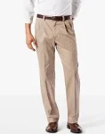 Dockers Men&#039;s Classic Fit Easy Khaki Pleated Pants, Beige, Size W34xL32 cotton