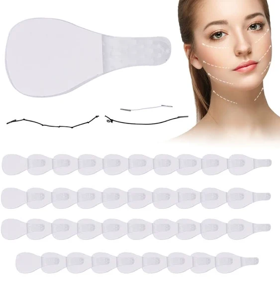 40 PCS Refill Tapes for Instant Face Neck and Eye Lift Kit Face Lift Tape Face Lifting Patch Invisible V-line Facelift Patch Tapes and Bands kit Neck and Eye/Double Chin Lift Best Gift for Women