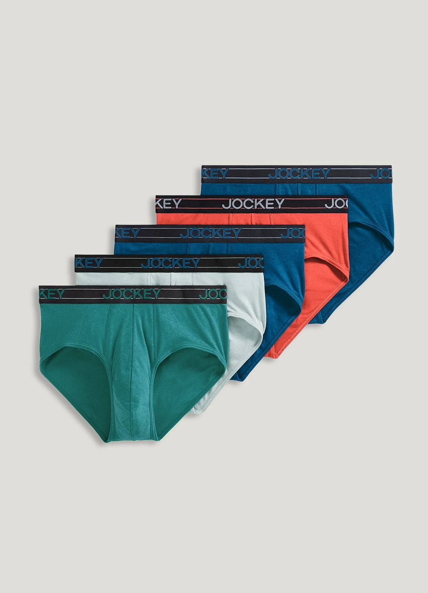 Jockey Men's Underwear Lightweight Cotton Blend Brief - 5 Pack