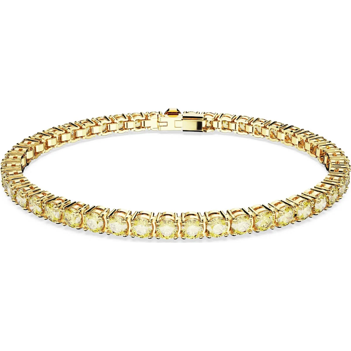 Swarovski Matrix Rhodium-plated Round-cut Crystal Tennis Bracelet