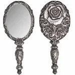 The Vault Alchemy of England Halloween Haunted Baroque Rose Hand Mirror