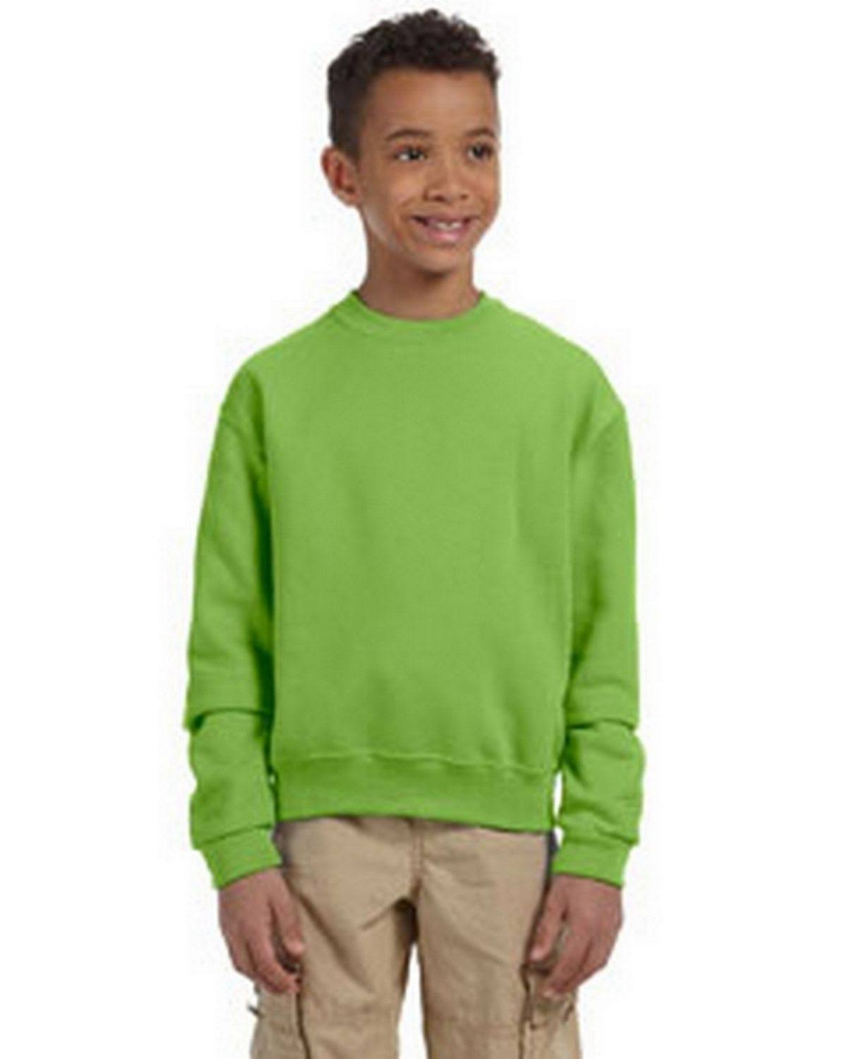 Jerzees 562B NuBlend Youth Crewneck Sweatshirt - Forest Green M