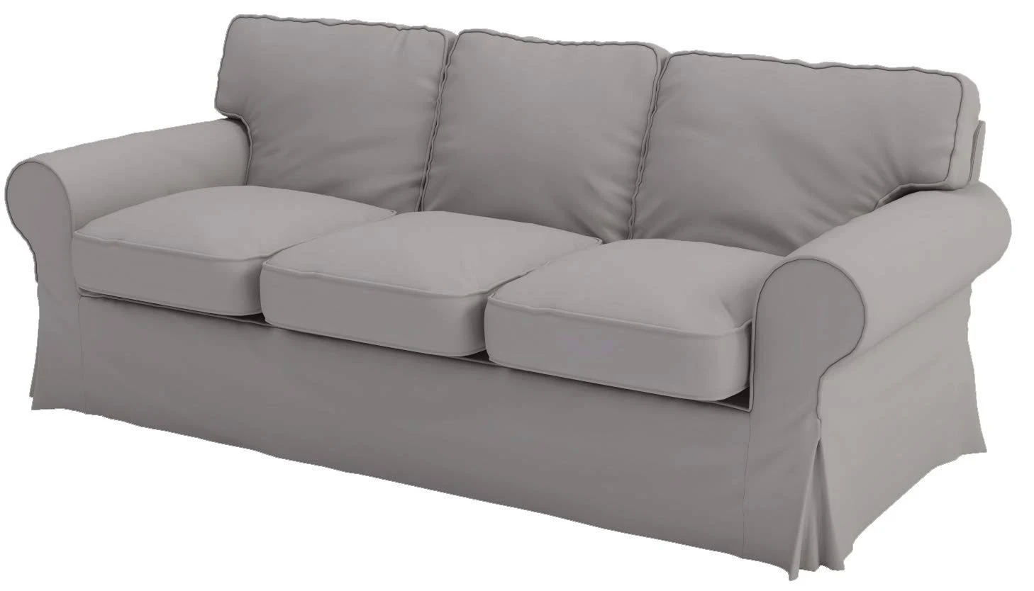 The Heavy Duty Cotton Ektorp 3.5 Seat Width: 98" (Not Regular 3 Seat) Sofa Cover Replacement is for IKEA Ektorp Three and Half Sofa Cover, an Ektorp Sofa Slipcover Replacement (Light Gray)