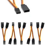 5 Pcs JR/Futaba Style Servo 1 to 2 Y Harness Leads Splitter Cable Male to Female Extension Lead Wire for RC Models Airplane 7cm