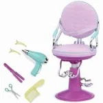 🧷 Our Generation 18&#034; Doll Sitting Pretty Salon Chair, Great Conditions 👈