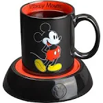 NIB Disney MICKEY MOUSE Ceramic COFFEE CUP/MUG with CUP/MUG WARMER