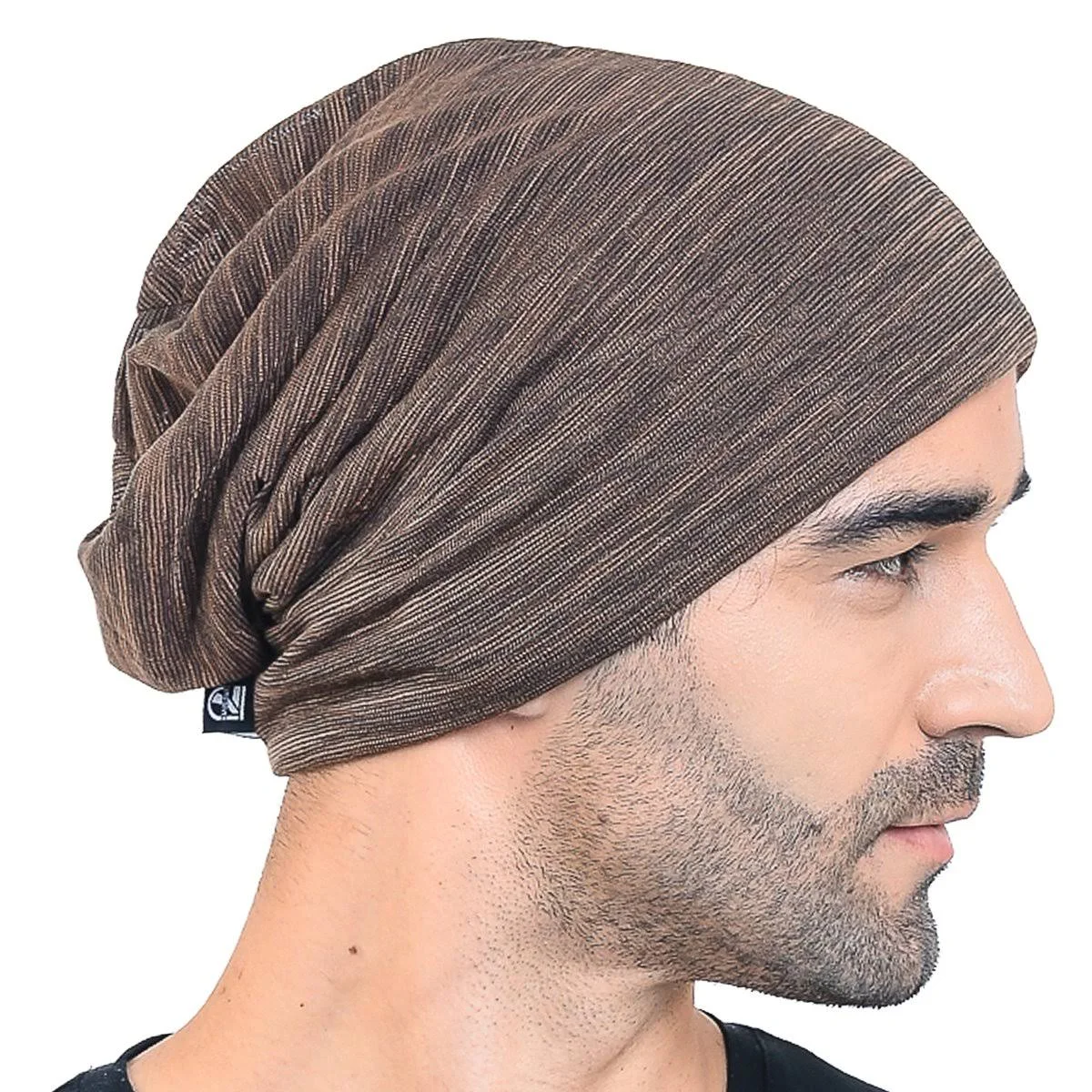 Men Slouch Hollow Beanie Thin Summer Cap Skullcap B018h Medium, 011h-brown 