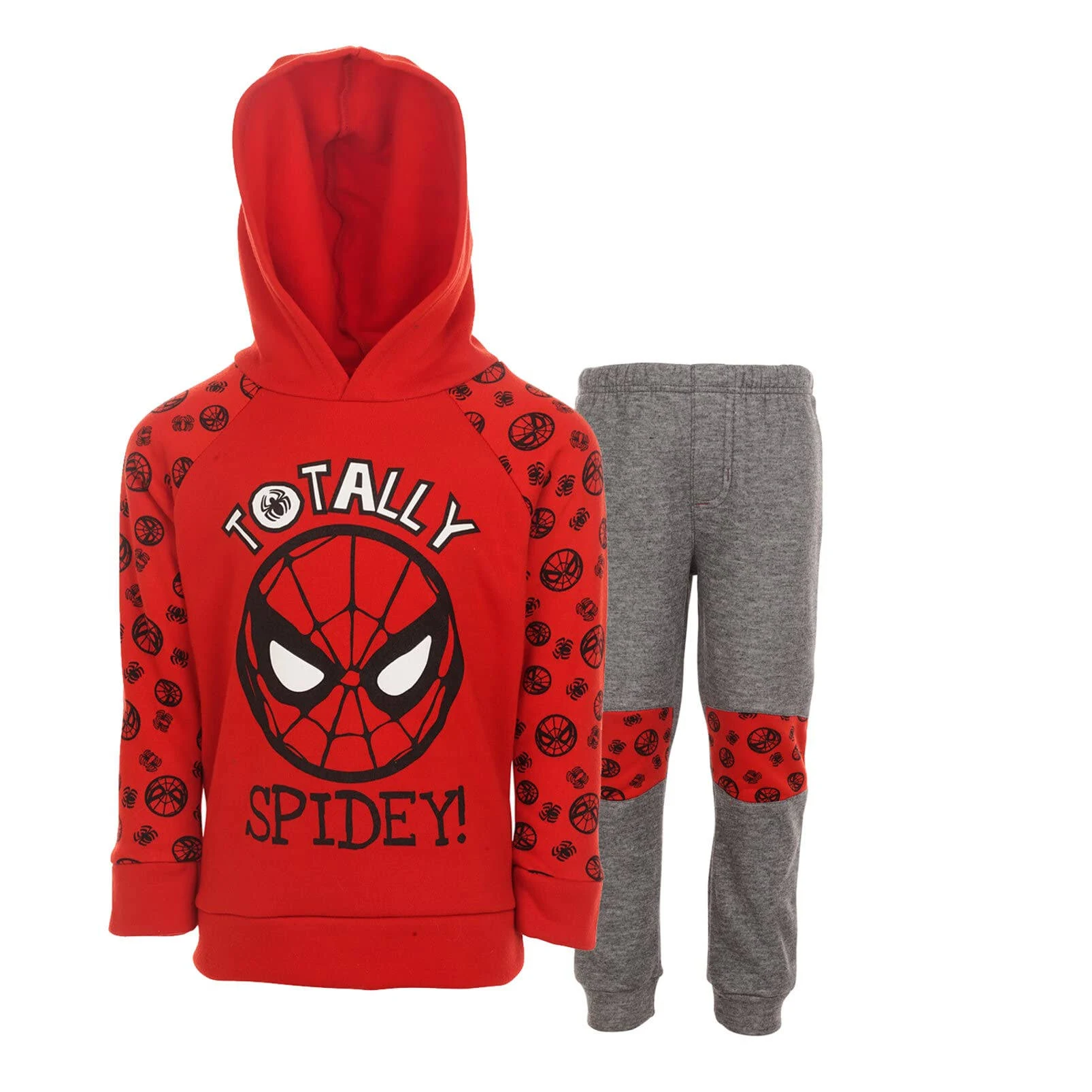 Marvel Spider-Man Big Boys Fleece Pullover Hoodie and Pants Outfit Set