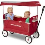 Radio Flyer 3 in 1 EZ Fold Wagon with Canopy - Red