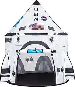 JOYIN Rocket Ship Play Tent Pop up Play Tent Kids Indoor Outdoor Spaceship Playhouse Tent Set