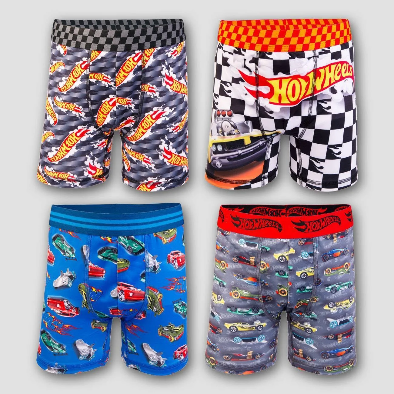 Hot Wheels Boys' 4-Pack Boxer Briefs