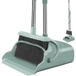 kelamayi Broom and Dustpan Set for Home, Stand Up Broom and Dustpan Combo for Office