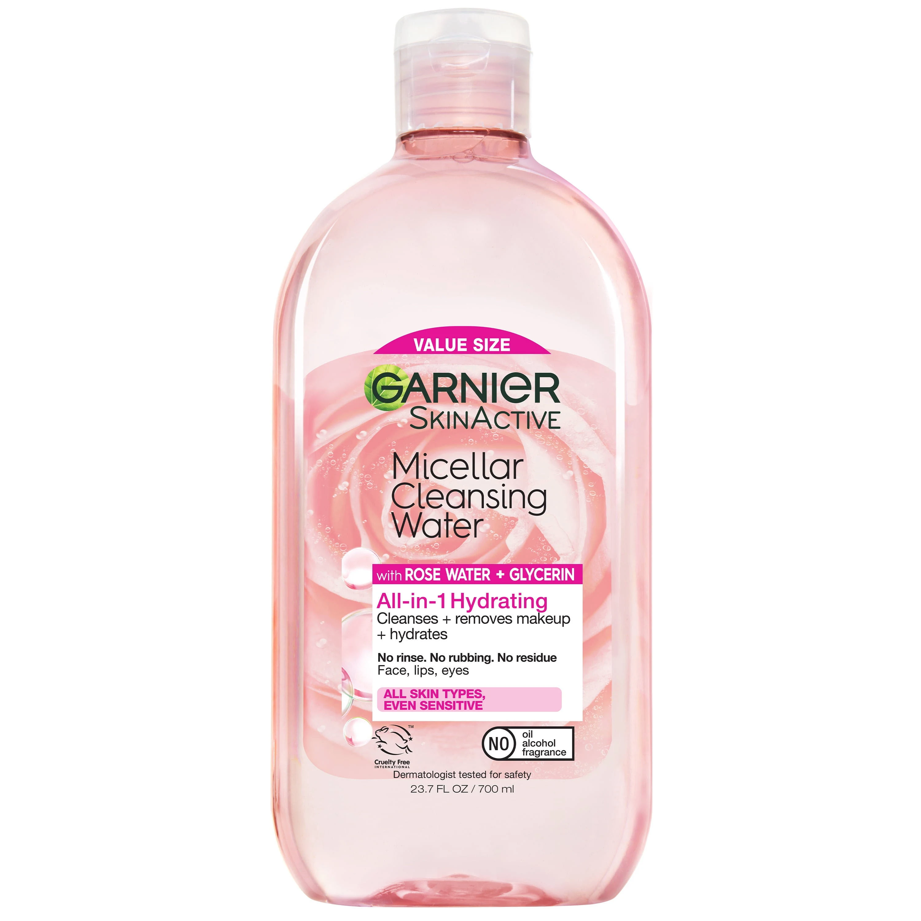 ماء ميسيلار منظف لجميع أنواع البشرة Garnier SkinActive Micellar Cleansing Water, For All Skin Types, 13.5 fl oz + Micellar Cleansing Water, For Waterproof Makeup, 3.4 fl oz