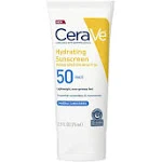 CeraVe Hydrating Mineral Sunscreen Face Lotion with SPF 50, 2.5 oz