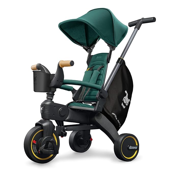 Doona Liki Trike S5, Nitro Black - 5-in-1 Compact, Foldable Tricycle - Suitable for Toddlers 10 to 36 Months