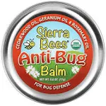 Sierra Bees, Anti-Bug Balm, Cedarwood, Geranium & Rosemary Oil, 17G