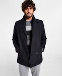 Kenneth Cole Men's Double-Breasted Peacoat Bib