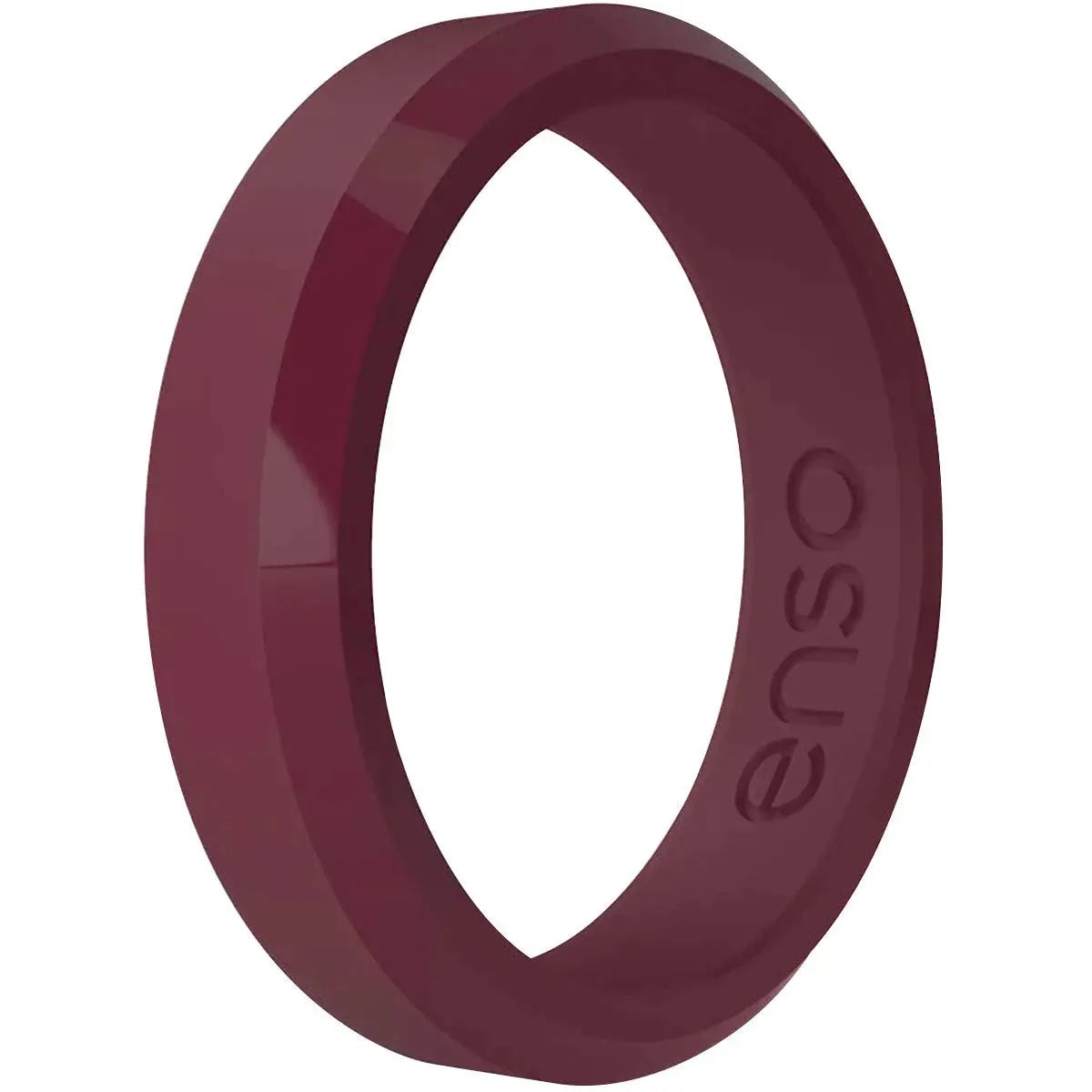 Enso Rings Classic Bevel Series Silicone Ring - Oxblood