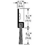 Pemko Brush Door Bottom Sweep Clear Anodized