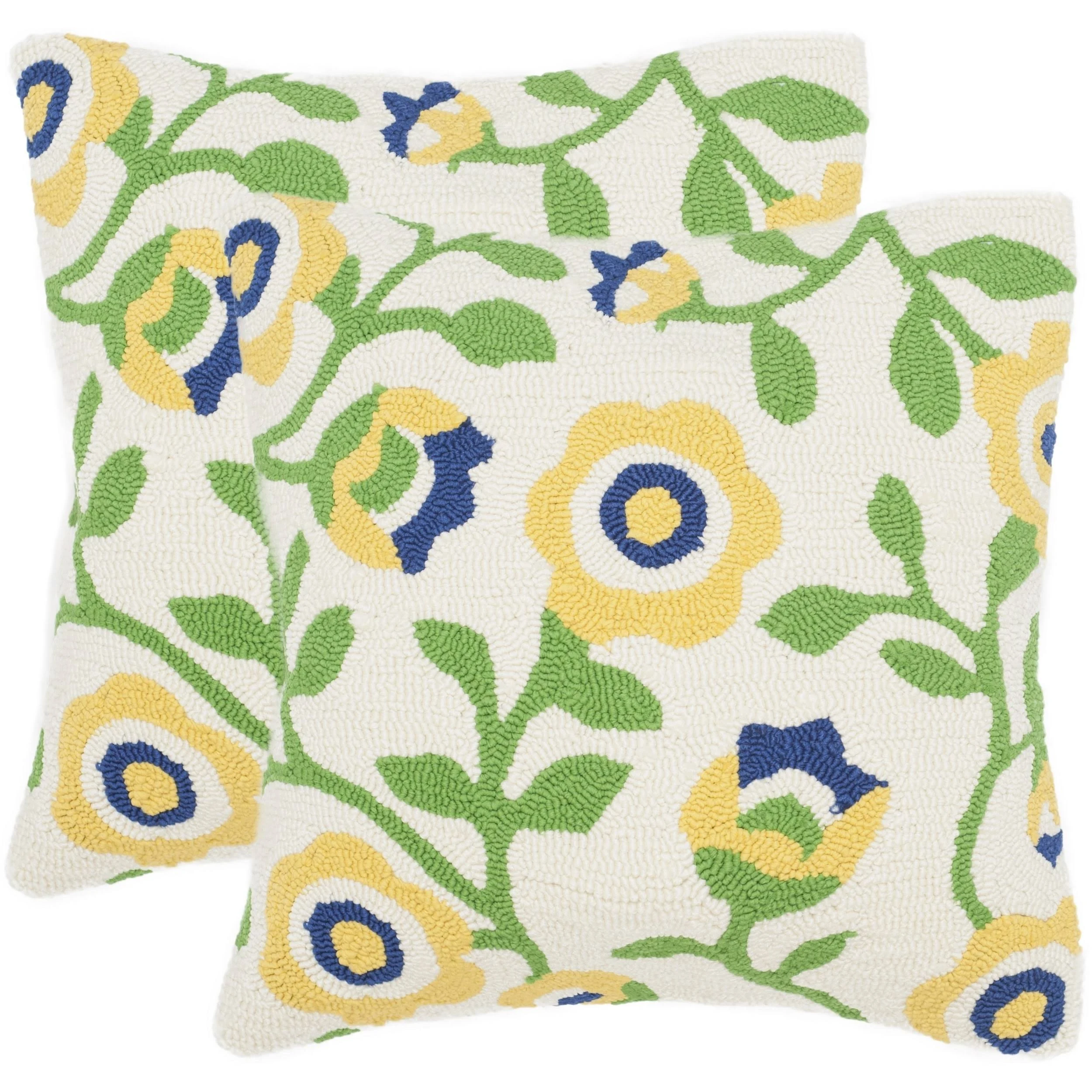 Safavieh Provence Floral Pillow Set Of 2 Marine Home Decor Throw Soft Cushion