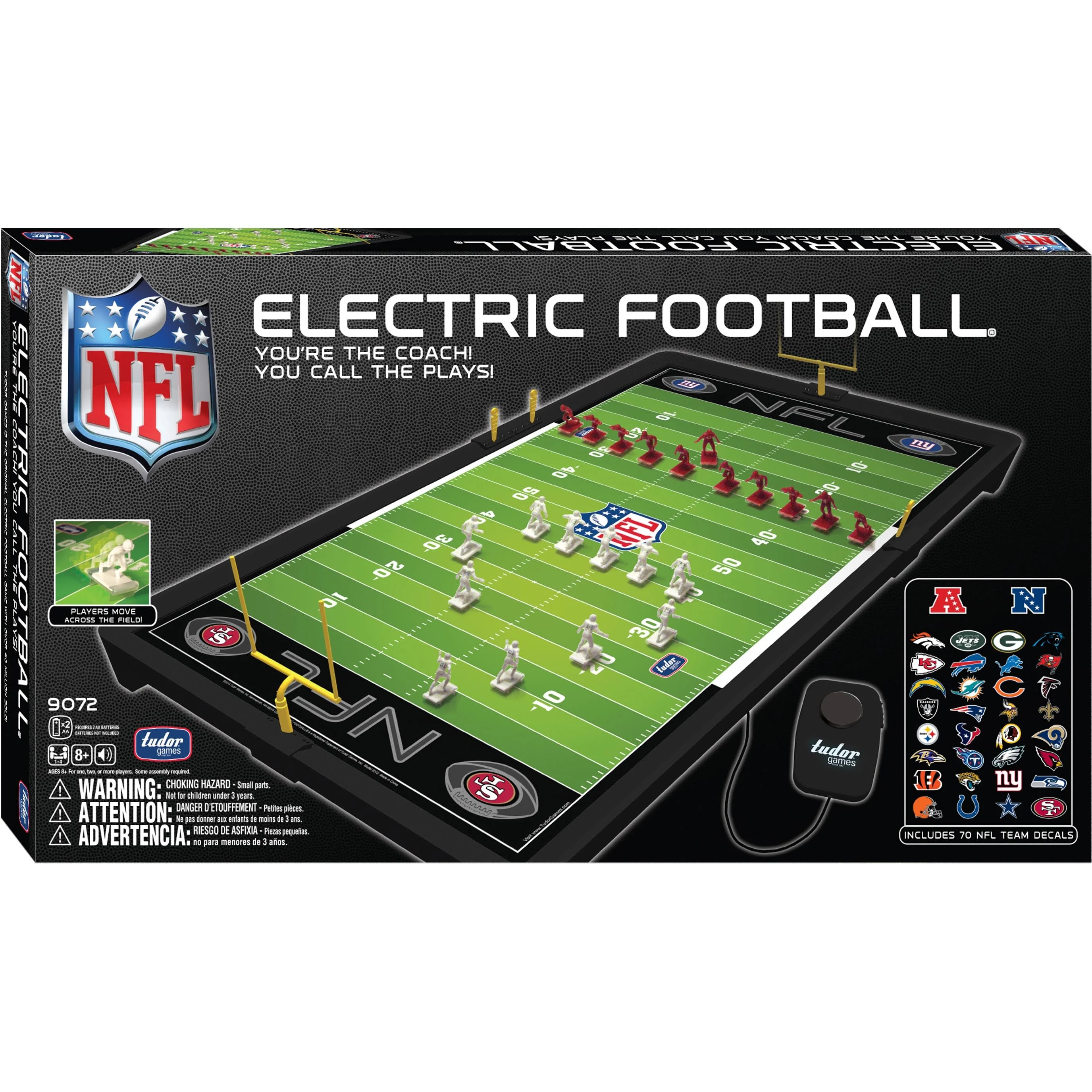 Tudor Games 9072 NFL Electric Football Game Field No Players/Bases. Tested Works