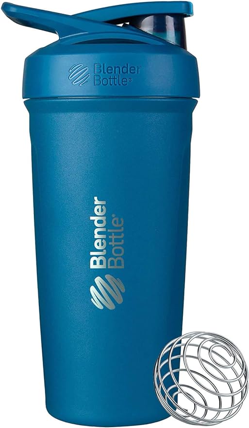 BlenderBottle - Strada Insulated Stainless Steel 24 oz. Water Bottle/Shaker Cup - Black