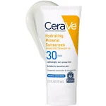 CeraVe 100% Mineral Sunscreen SPF 30 | Face Sunscreen with Zinc Oxide & Titanium Dioxide for Sensitive Skin | With Hyaluronic Acid, Niacinamide, and Ceramides | 2.5 oz