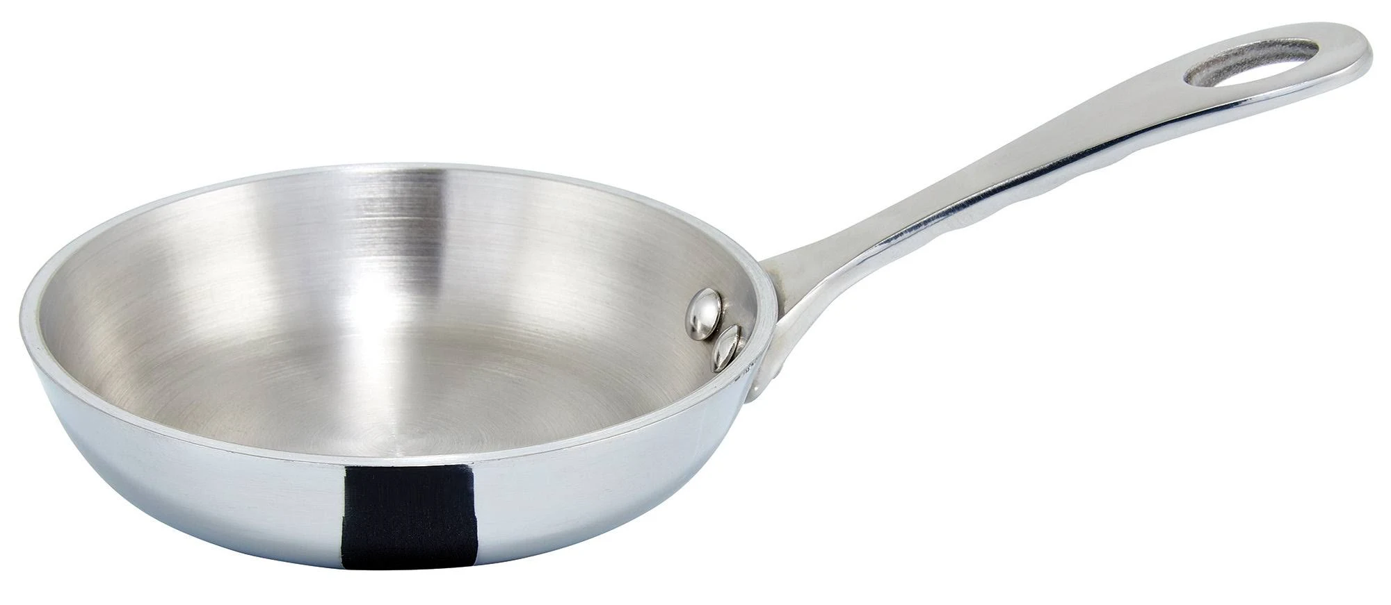 Winco DCFP-4S Mini Fry Pan 5 oz. 4" Diameter | Stainless Steel/Aluminum | Commercial Restaurant Supply