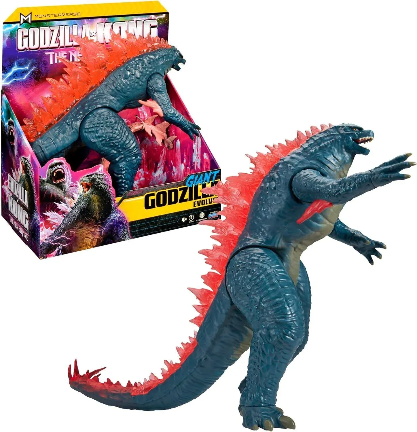 Godzilla x Kong: The New Empire, 11-Inch Giant Godzilla Action Figure Toy, Iconic Collectable Movie Character, Limited Edition Packaging Inspired by Hollow Earth Landscape, Suitable for Ages 4 Years+