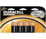 Pilas alcalinas Duracell Coppertop de 9 voltios, caja de 12