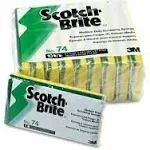 3M 74cc Scotch-Brite Medium-Duty Scrubbing Sponge 3-1/2 x 6-1/4 10 Pack