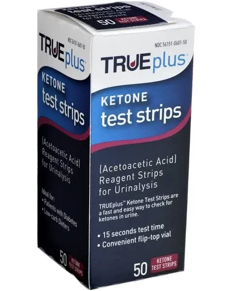 TRUEplus Ketone Test Strips Ideal for Low-Carb Dieters Made in USAUrinalysis Test ...