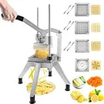 VEVOR Commercial Chopper Commercial Vegetable Chopper with 4 Blades Fruits Dicer