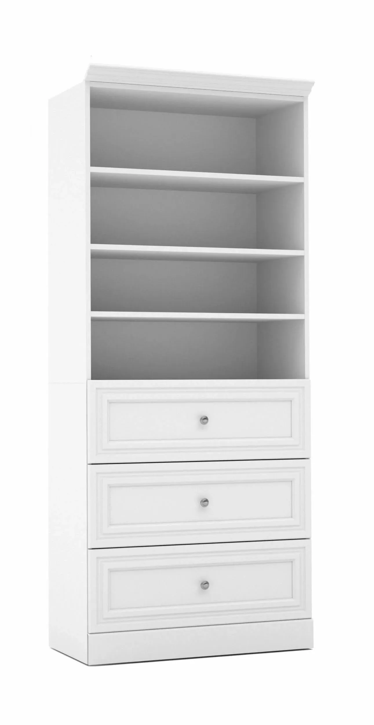 Bestar Office Furniture 36in W Closet Organizer with Drawers