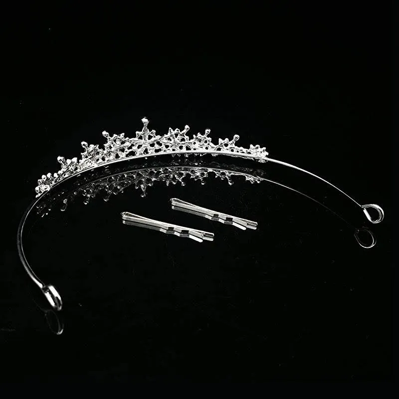 Rhinestone Crystal Tiara Headbands and Small Tiara For Women Bride Wedding Birthday Pageant Prom Crown