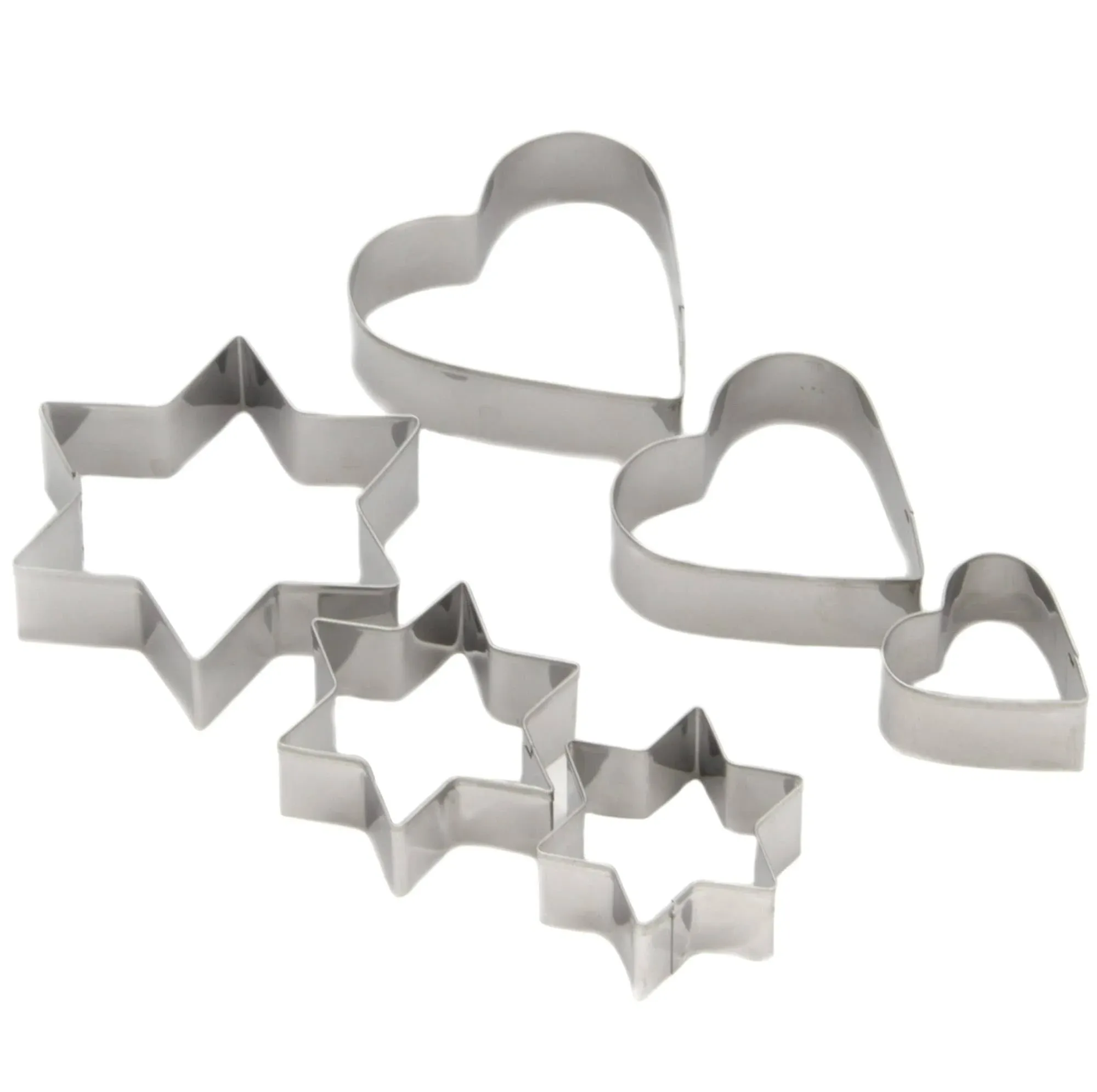 Chef Craft Select Cookie Cutters, 6 piece set, Stainless Steel