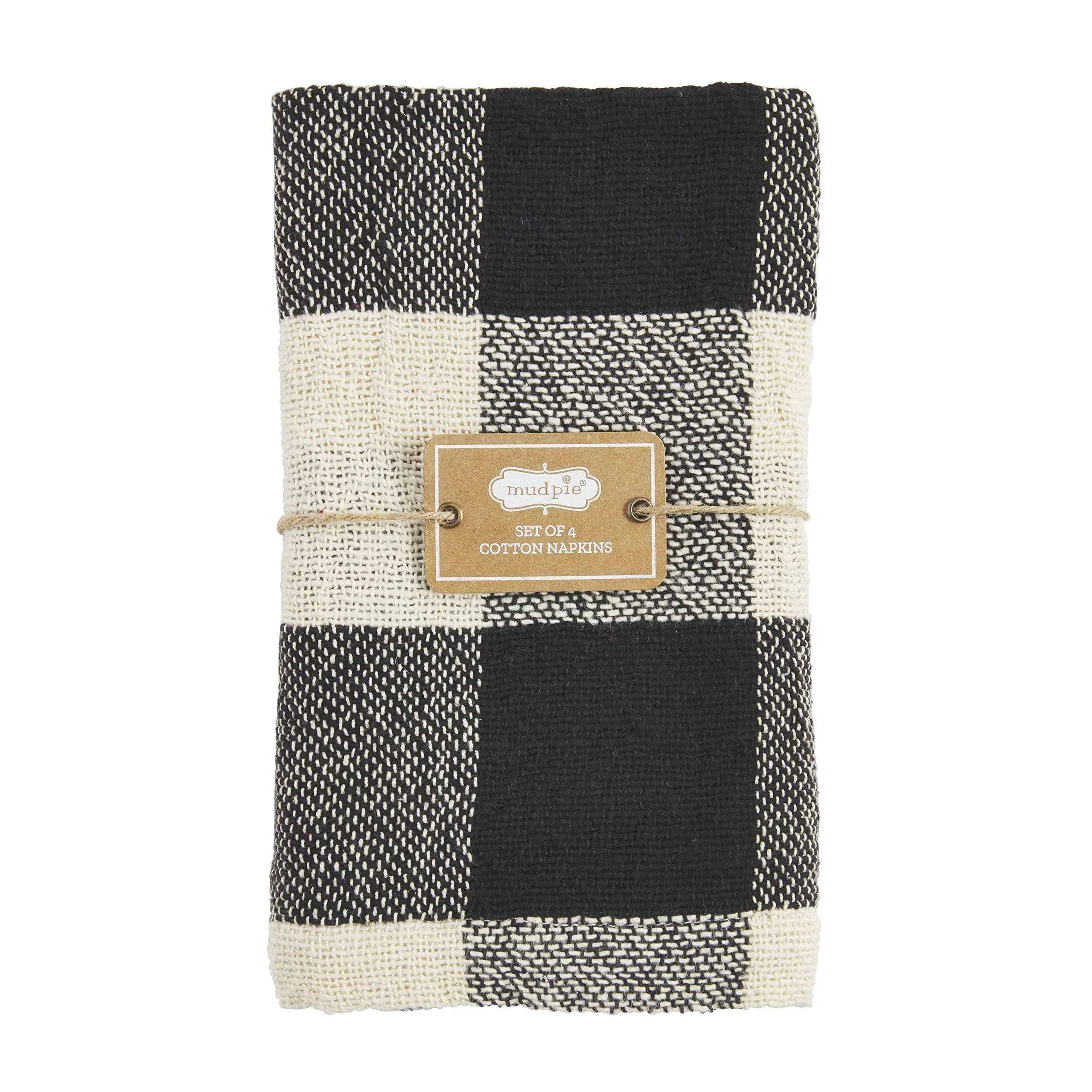 Mud Pie Buffalo Check Napkin Set