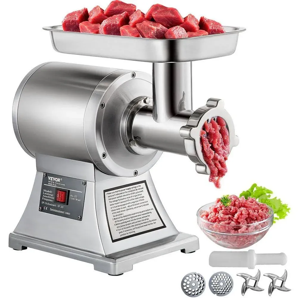 VEVOR Commercial Meat Grinder,550LB/h 1100W Electric Sausage Stuffer