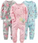 Simple Joys by Carter's Girls' 3-Pack Snug Fit Footless Cotton Pajamas