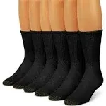 GOLDTOE Men's 656S Cotton Crew Athletic Socks, Multipairs