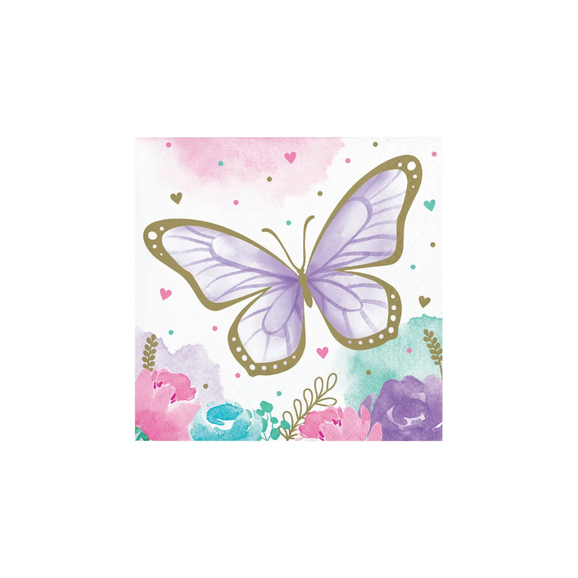 Butterfly Shimmer Beverage Napkins