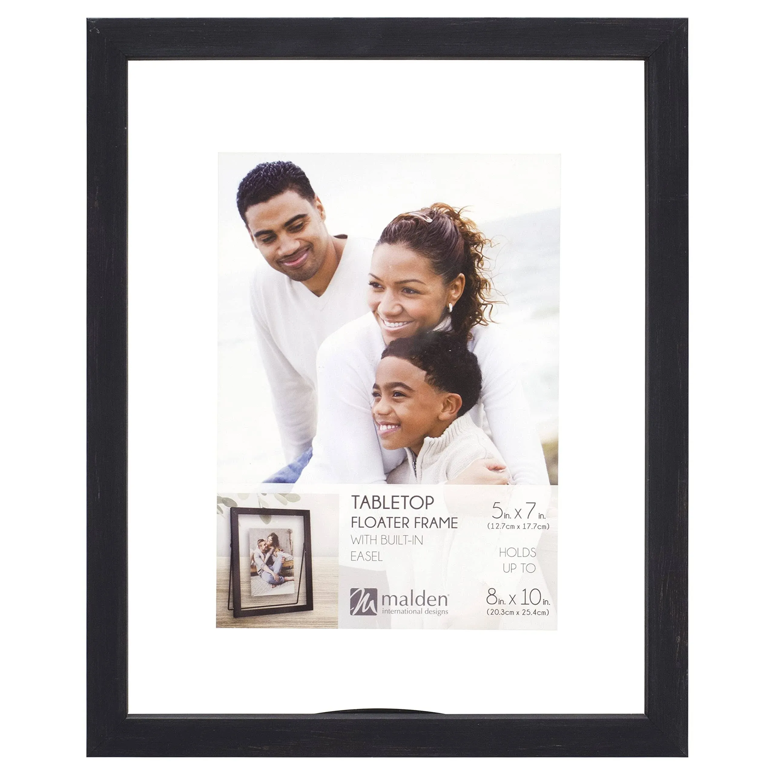 Malden Black Tabletop Floating Photo Frame