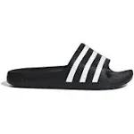 Adidas Youth Adilette Aqua Slides, Kids, Black