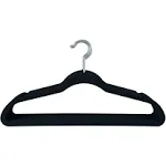 Simplify 25 Pack Slim Velvet Suit Hangers Black