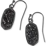 Kendra SCOTT- Lee Drop Earrings in Gunmetal Black Drusy