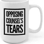 Opposing Counsel&#039;s Tears Lawyer Law Student Teacher Funny Gift to Attorney Ce...