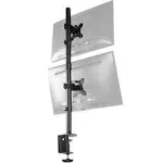 vivo Dual LCD Monitor Desk Mount Stand Heavy Duty Stacked, Holds Vertical 2